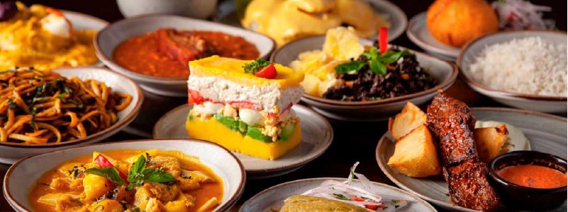 Platos de la nueva cocina andina con quinua, maíz y papas nativas